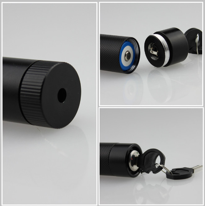 301 Beam Laser Pointer Pen Outdoor Flashlight With Safety Key Adjustable Focus