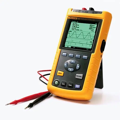 FLUKE 43B POWER ANALYZER 4 hours Operating Time Lightweight Design