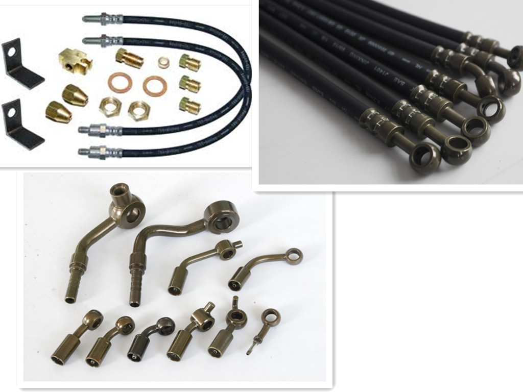 flexible rubber brake hose line