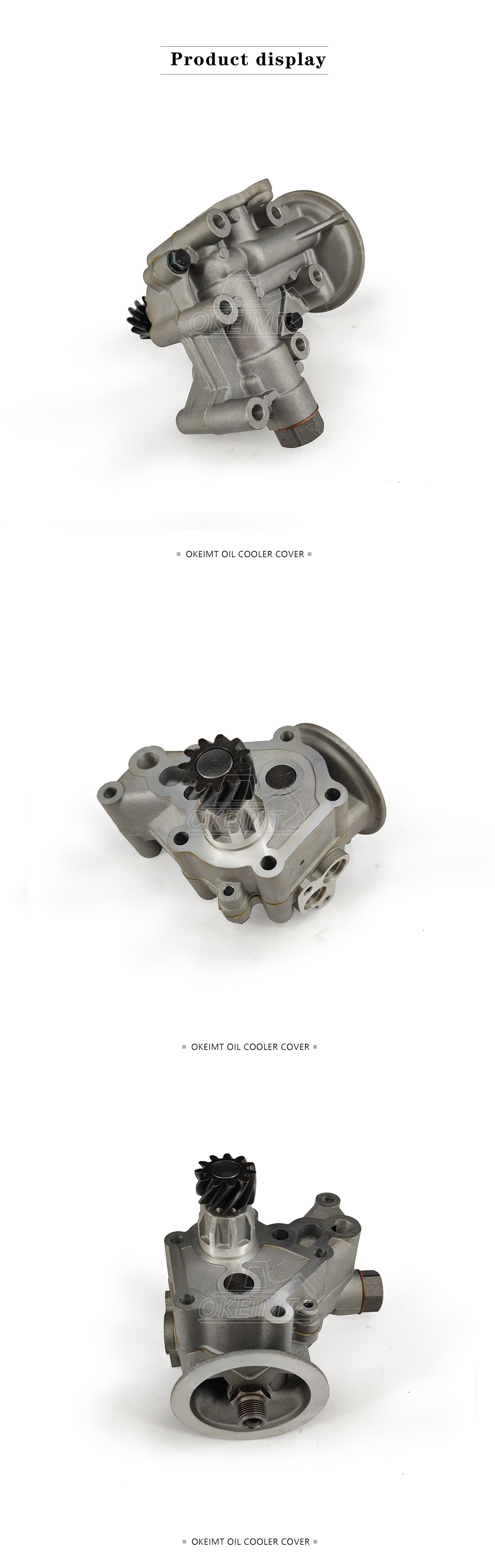 4D31 Excavator Oil Pump Mitsubishi MD014603 Aluminum die casting