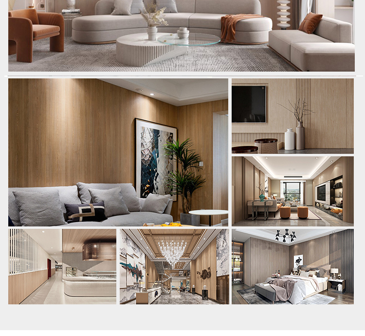 Decorative bamboo charcoal board  PVC Wall Panels Manufacture Wood Panels Decor Interior