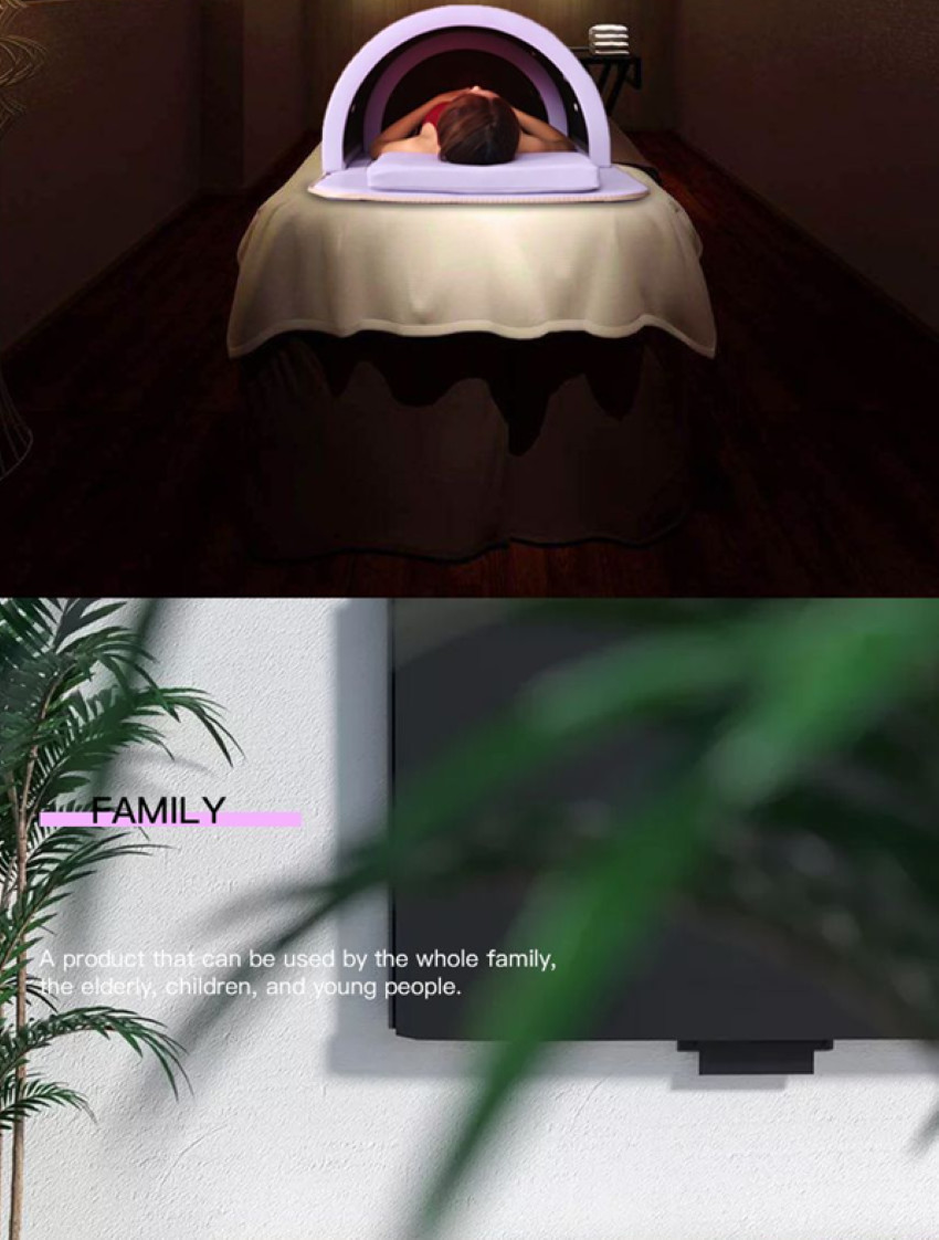 3 Zone Spa Capsule Far Infrared Sauna Dome Thermal Tolmaline Germanium Stone