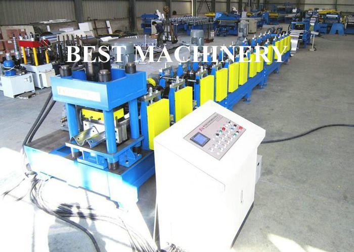 2 / 3 Beam Exprpessway Rail Guardrail Forming Machine 3mm - 5mm Galavnized
