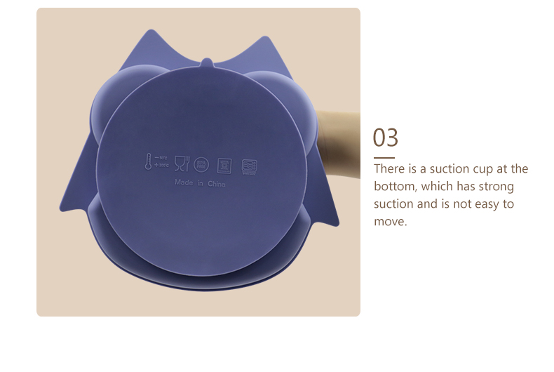 Owl Shape Silicone Baby Suction Plate Non Toxic BPA Free With Pantone Color