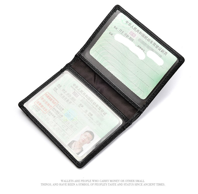 Rfid Blocking Genuine Leather Business Id License Card Holders Unisex Card Holder Wallets