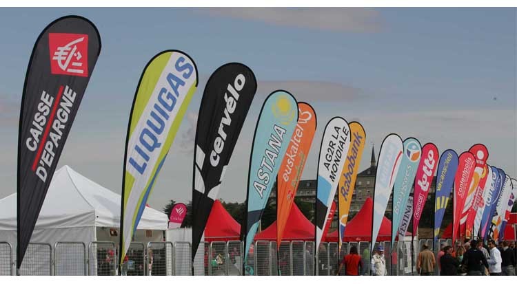 OEM Design Beach Banner Flags 200*90CM Custom Beach Flags Double Sided Printing