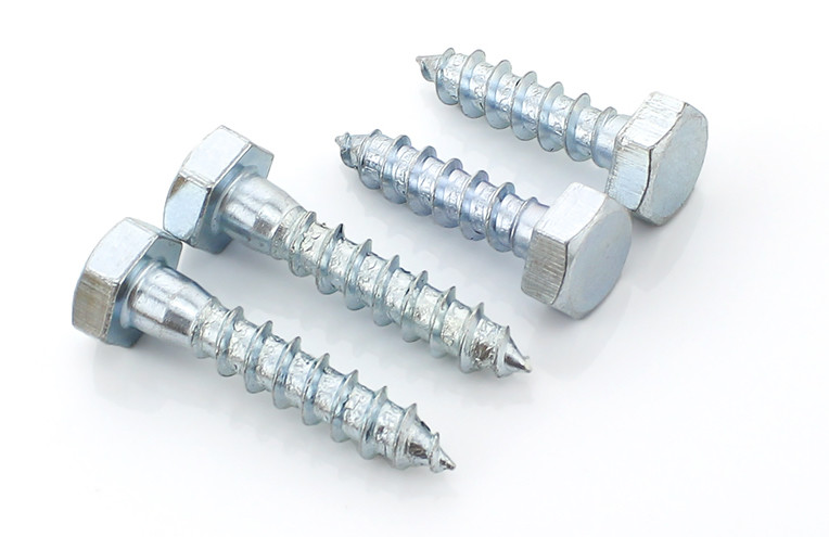 Zinc Plated Steel Hex Head Wood Screws Hexagon Wood Screws ASMEB18.2.1 Lag Bolts