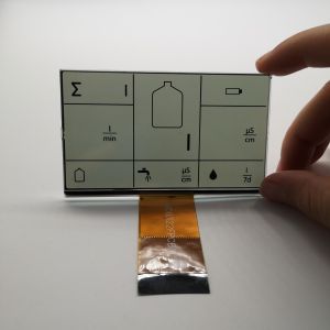 3.0V Custom LCD Panel Black Silk Screen Segmented TN Transmissive FPC Connect