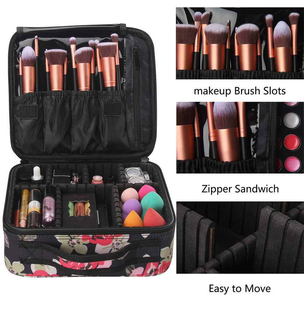 Zipper Closure Cosmetic Travel Organizer Bag For Women