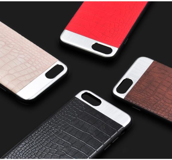 TPU PC PU leather metal 4 in 1 Upscale business luxury crocodile leather pattern