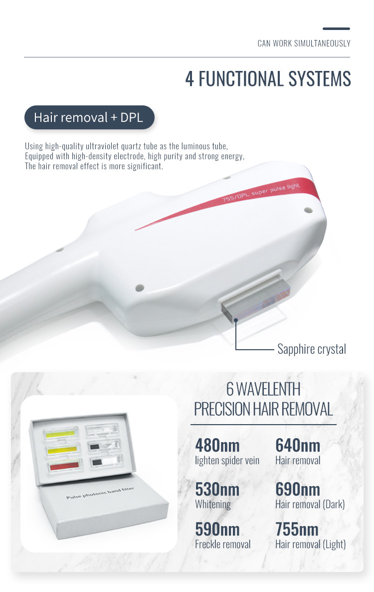 Super Power Imported Lamp DPL Machine Permanent Hair Remover Pico Tattoo Removal Machine