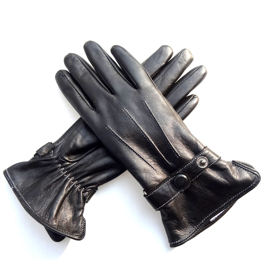 Soft fashion classical leather gloves