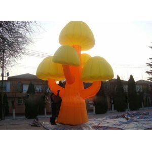 China advertising inflatable mushroom tree model with custom logo printing on sale