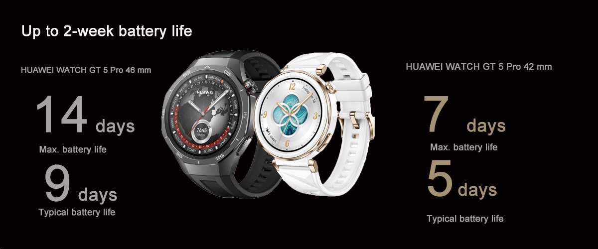 WATCH GT 5 Pro Smart Watch AMOLED Color Screen Sports Tracker Health Monitor Wristwatch up to 2-Week Battery Life