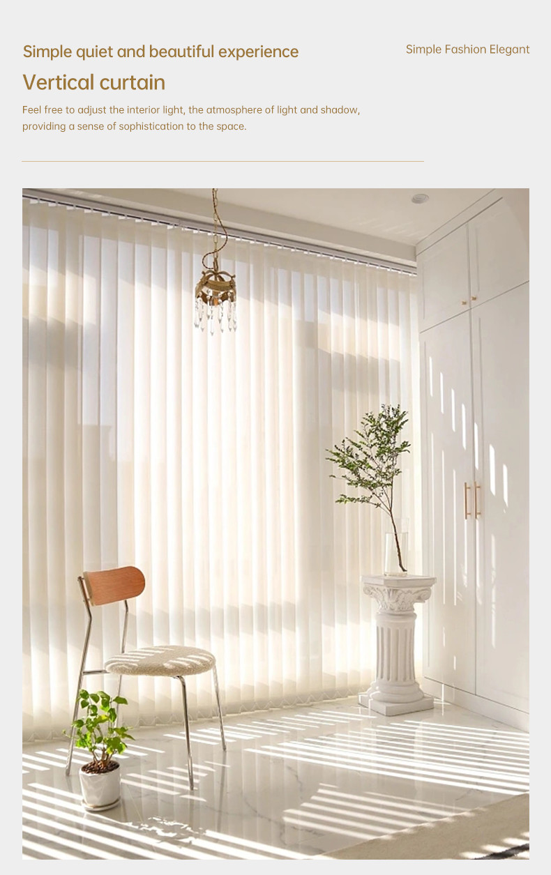 89mm Blackout Window Vertical Blinds Fabric Polyester Material For Hotel