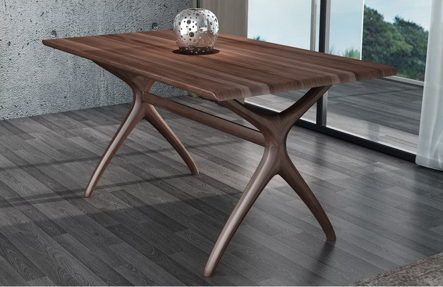 2017 New Design Furniture Dining room sets By Finland top designer for square Table with Walnut or Marble top