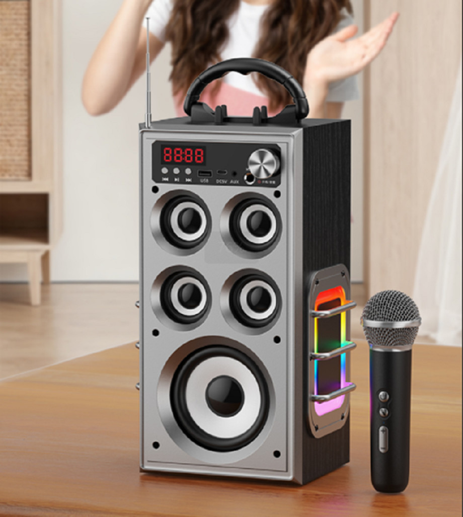 3600mAh Battery Multifunctional Wireless Speaker SNR≥75dB 4-inch 50-magnet Unit And Four 2-inch 40-magnet Units With RGB-lit Bass Diaphragm For Music