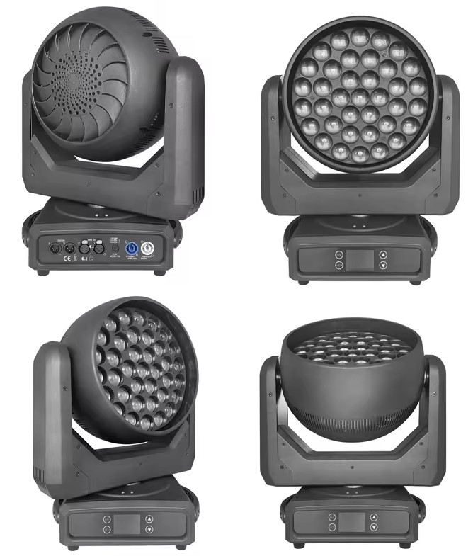 RGBW LEDs 4 In 1 37 X 15W Wash Moving Head Stage Light With Zoomable Angle Optional Strobe Mode Wash DMX 512 Stage Light
