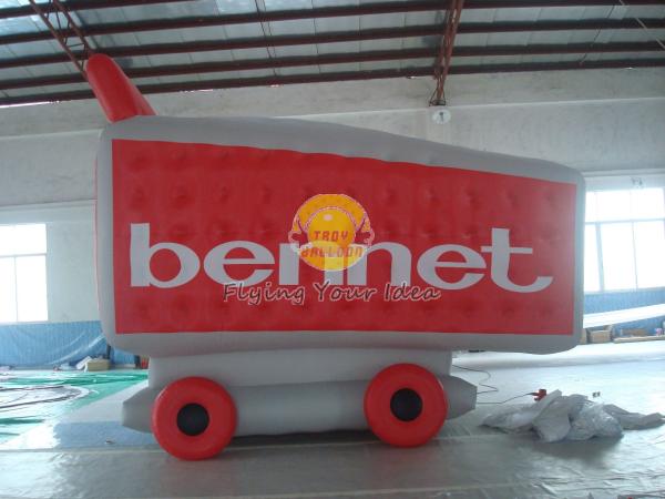 Waterproof Custom Shopping Cart Shaped Balloons with 0.18mm PVC for Outdoor