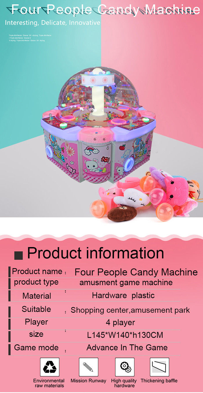 Big Mall Four People Crane Candy Machine / Gift Grabber Machine