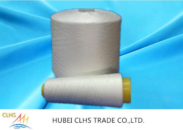 Industrial 100% Ring Spun Polyester Yarn Plastic Tube Good Evenness For Dyeing