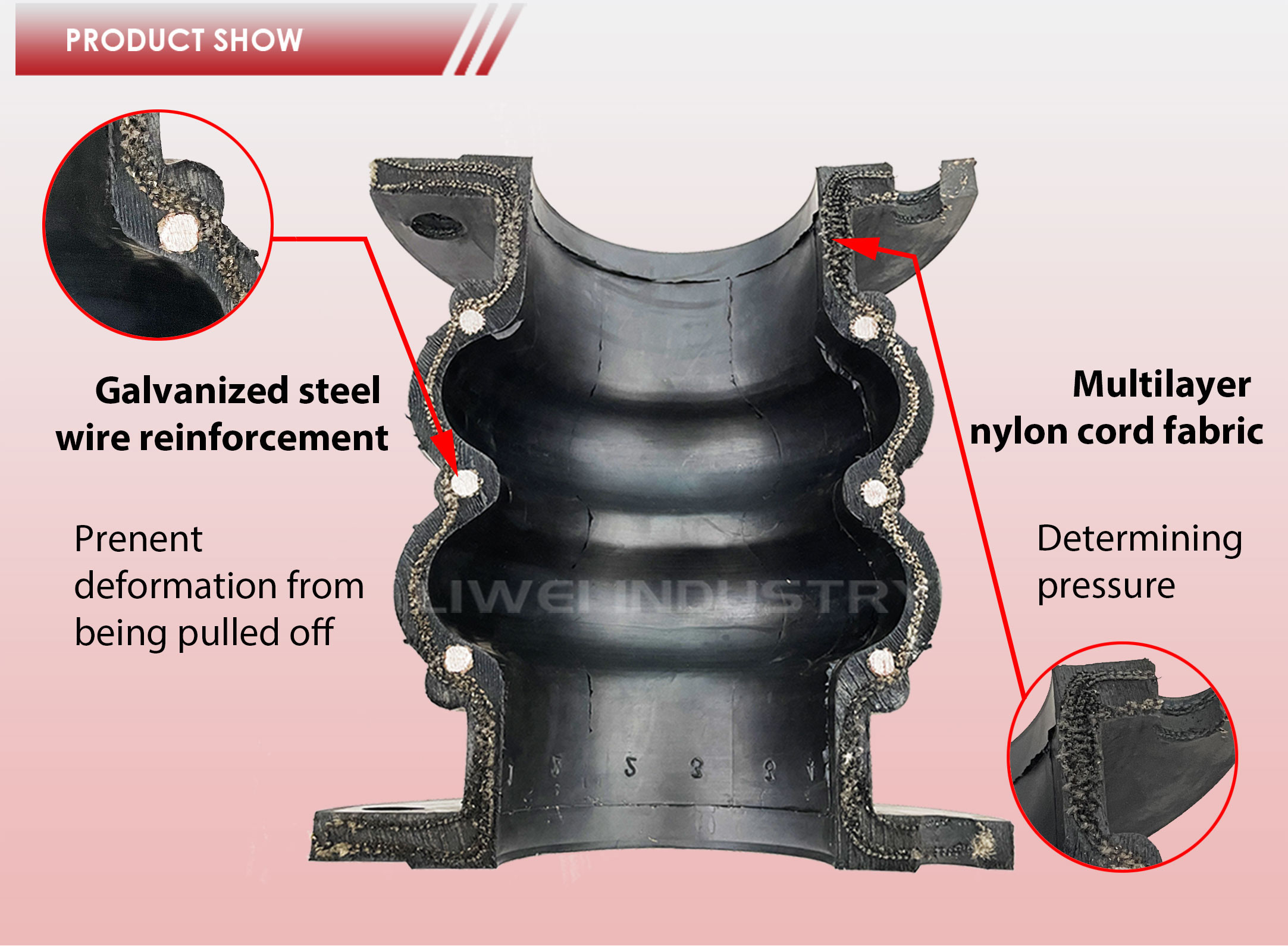 PN6-PN40 Concentric Reducer Rubber Expansion Joint