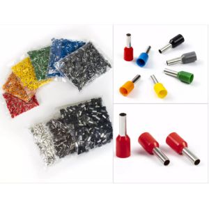 China Copper Brass E1018 Pre Insulated Crimping Terminal Ferrule AWG 18 Wire Connector on sale