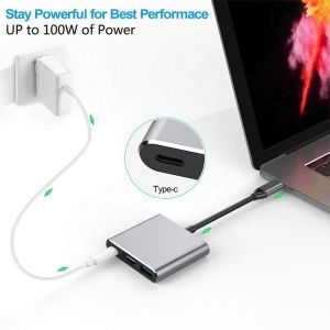 3-In-1 USB C Type C Multi-function Hub To USB-C PD HDMI USB 3.0 Adapter