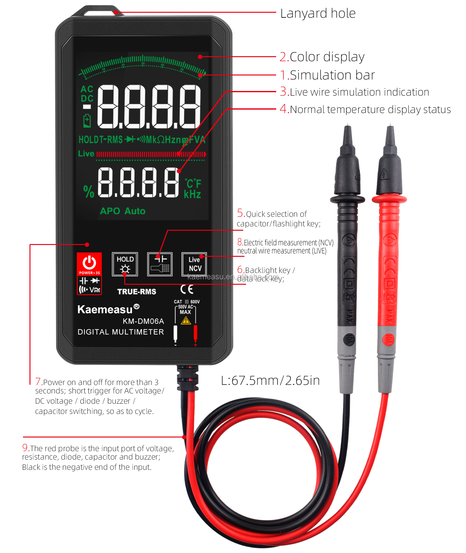 OEM ODM Big Screen Smart Multimeter Electrician Bench Multimeter Oscilloscope Multimers Clamp Meters Digital Multimeter