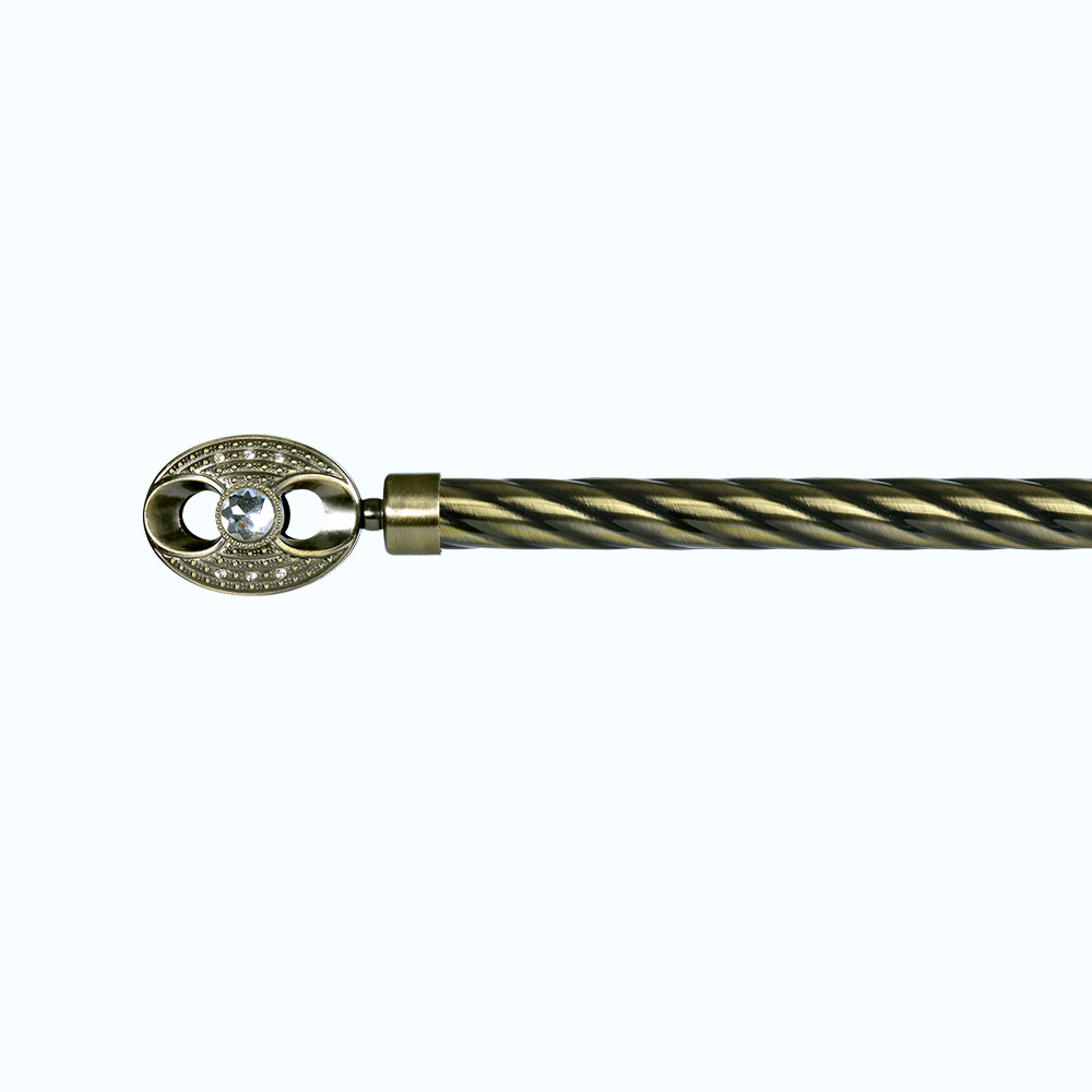 multicolor Iron Pipe Curtain Rods Muslim Finial Style with diamonds