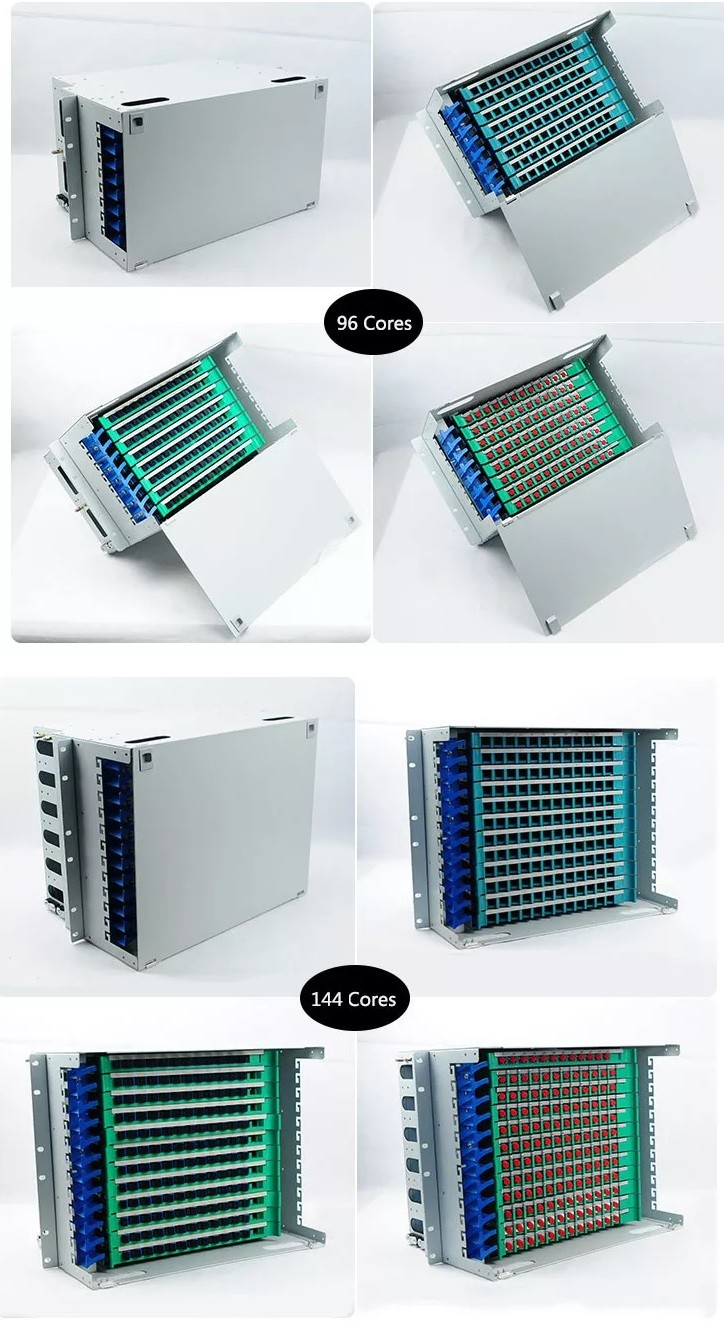 12 Core ODF Patch Panel FC 1U Rack Mount Box 19" Fiber Optic
