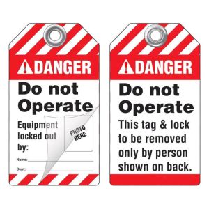 Custom Printed Logo Danger PVC Waterproof Durable Self Laminated Peel and Stick