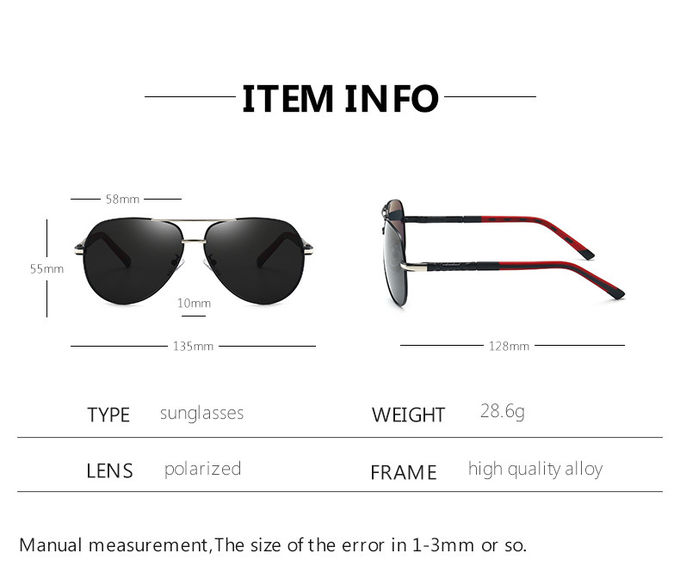 Stylish UV400 Polarized Sunglasses Black Square Unisex Vendors Trendy Mens