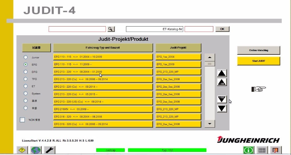 JUDIT-4 Jungheinrich Forklift Diagnostic Scanner Kit Judit Box Incado With Cables