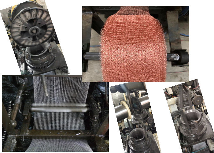 Silver Yellow Knitted Wire Mesh For Automotive And Industrial Applications