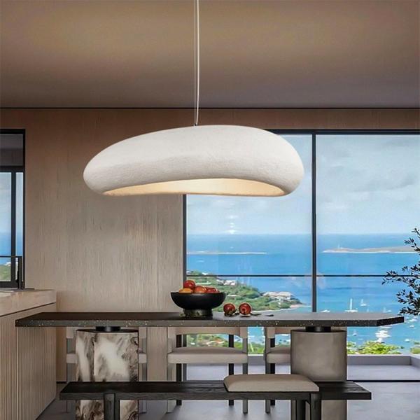 Nordic Wabi Sabi Restaurant LED Pendant Light Lustre Living Room Chandelier(WH