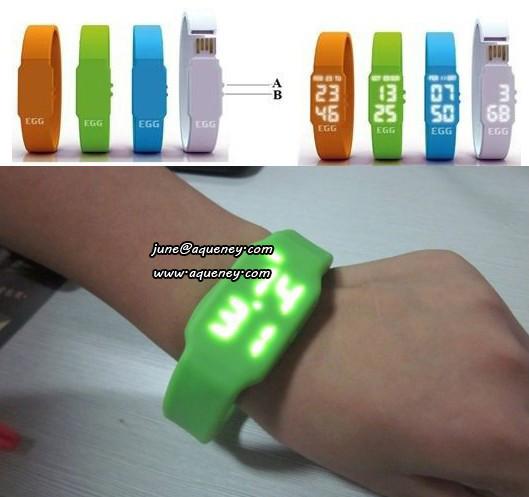 Wristband 1GB~32GB USB with LED Watch for Christmas