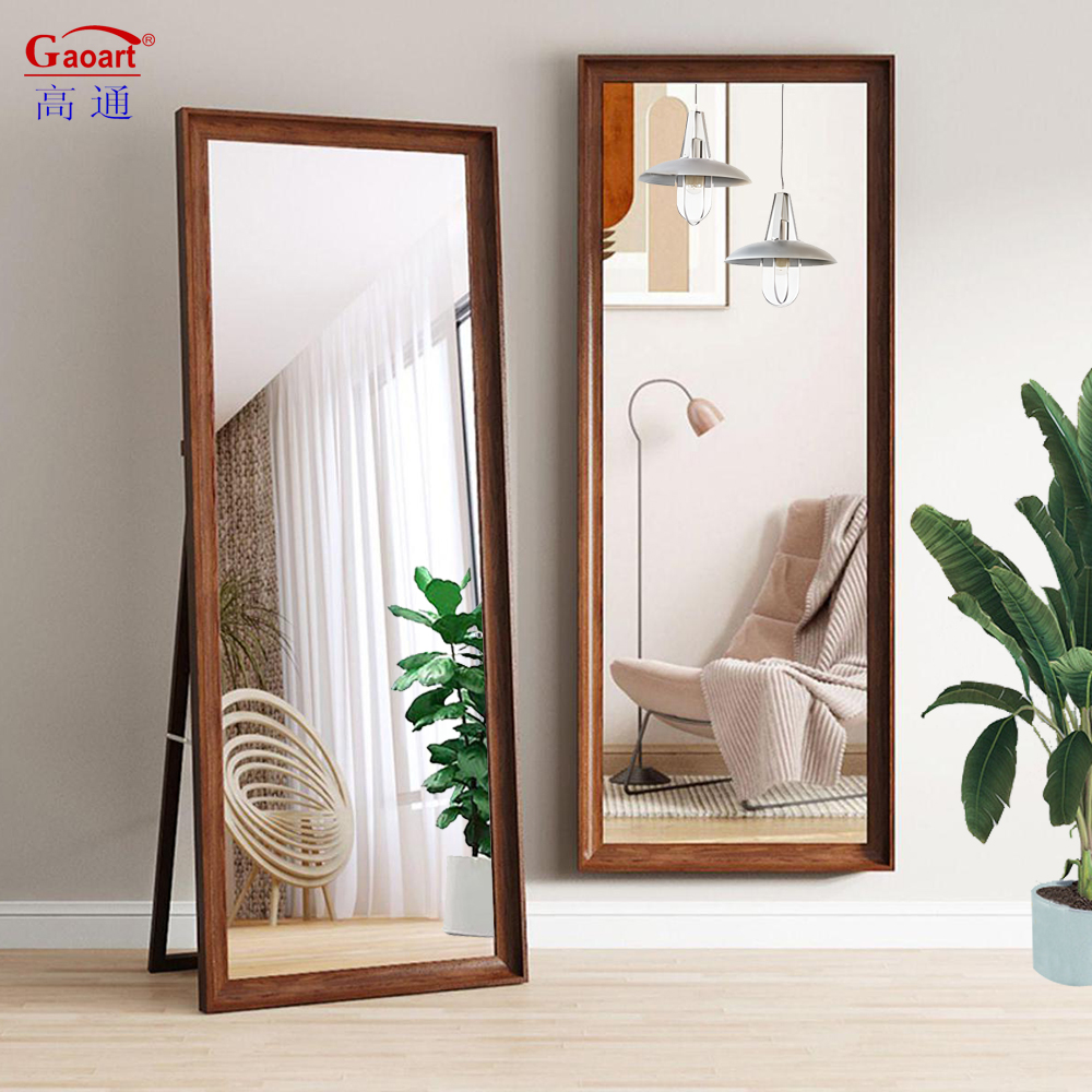 Plastic Frame Antique Gold Vintage Arch Bathroom Toilet Mirror for Customized Size