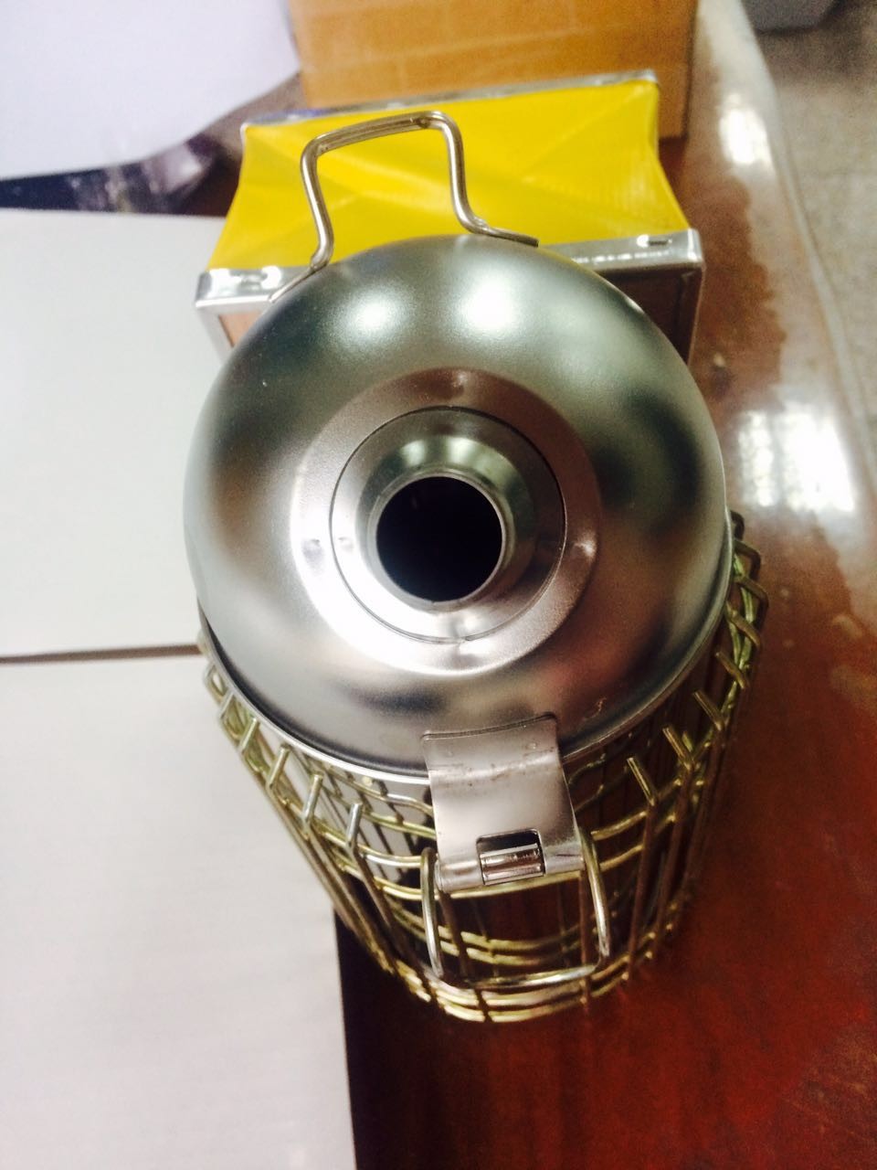 Yellow European Style Bee Hive Smoker Stainless Steel Material For Beekeepers