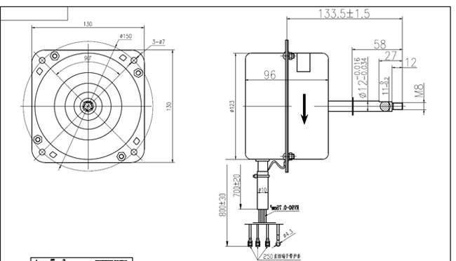 Air Condition Indoor Blower Motor Replacement Ceiling Fan Motor With Capacitor