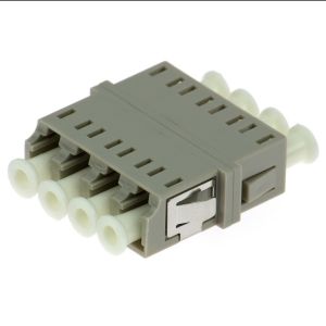 LC Quad Single Mode Multimode Flangeless Fiber Optic Adapter For Telecom