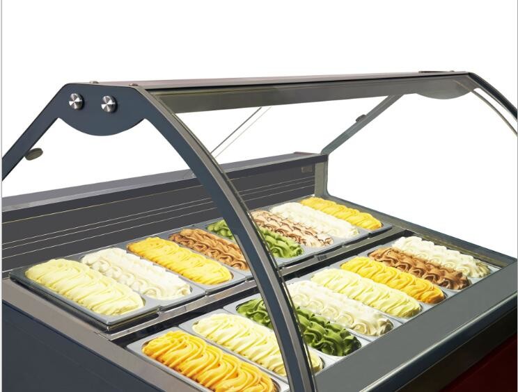 50Hz 220V Ice Cream Cabinet Display , Multipurpose Gelato Showcase Freezer