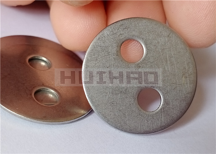 Stainless Steel 7/8" Diameter Lacing Hook Washers With Two Holes