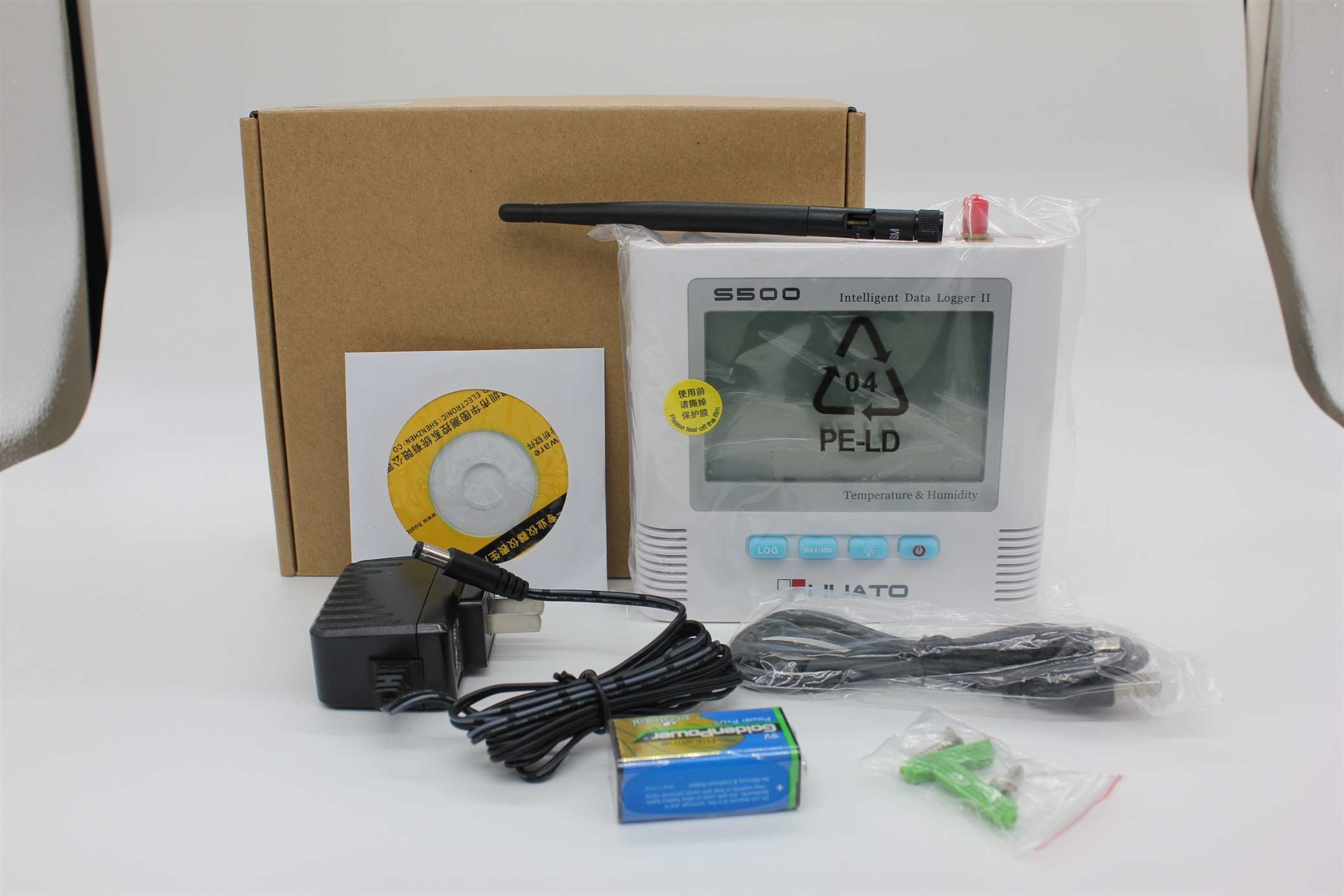 HUATO WiFi Data Logger With Integrated Temperature Probe CE / ROHS Approved