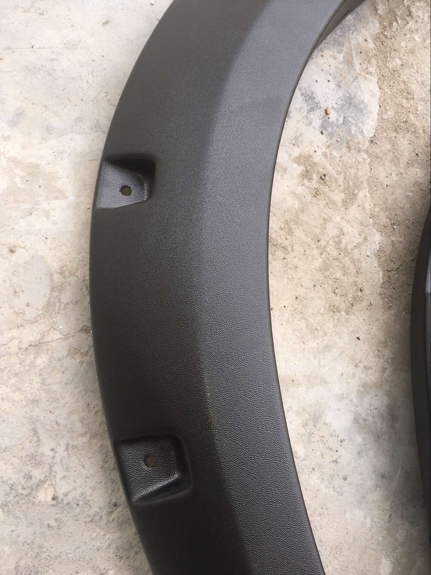 Smooth Plastic Car Fender Flares For Dodge Ram Textured Black