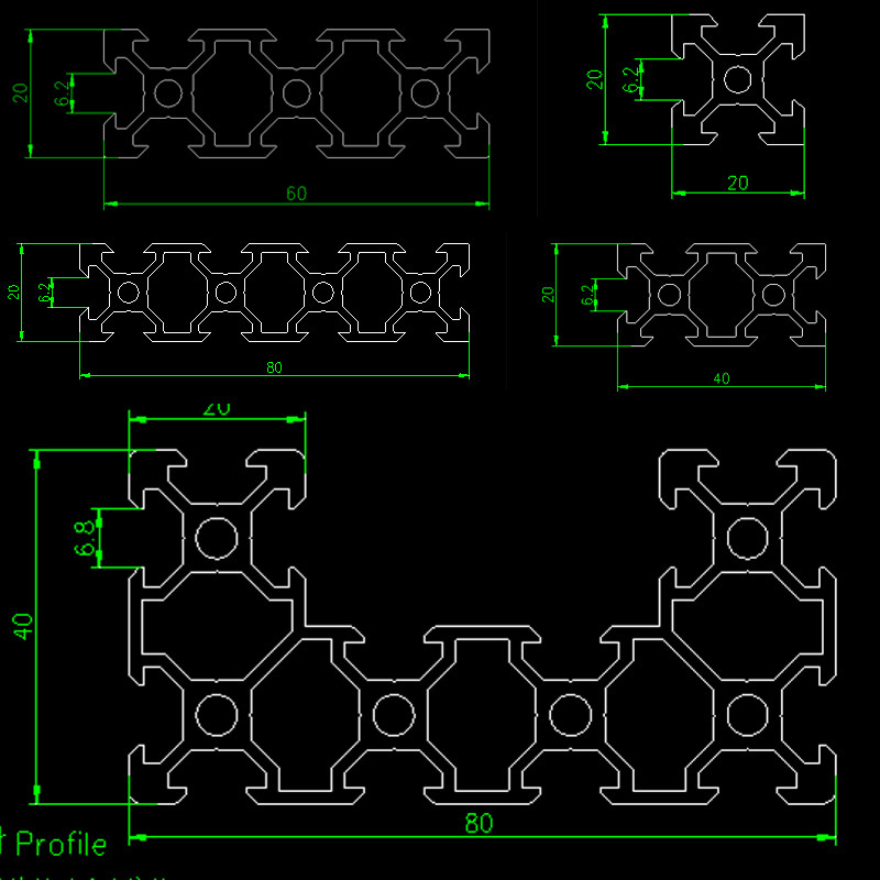 6060 T5 Extruded V Slot Aluminium Profile Corrosion Ressitant