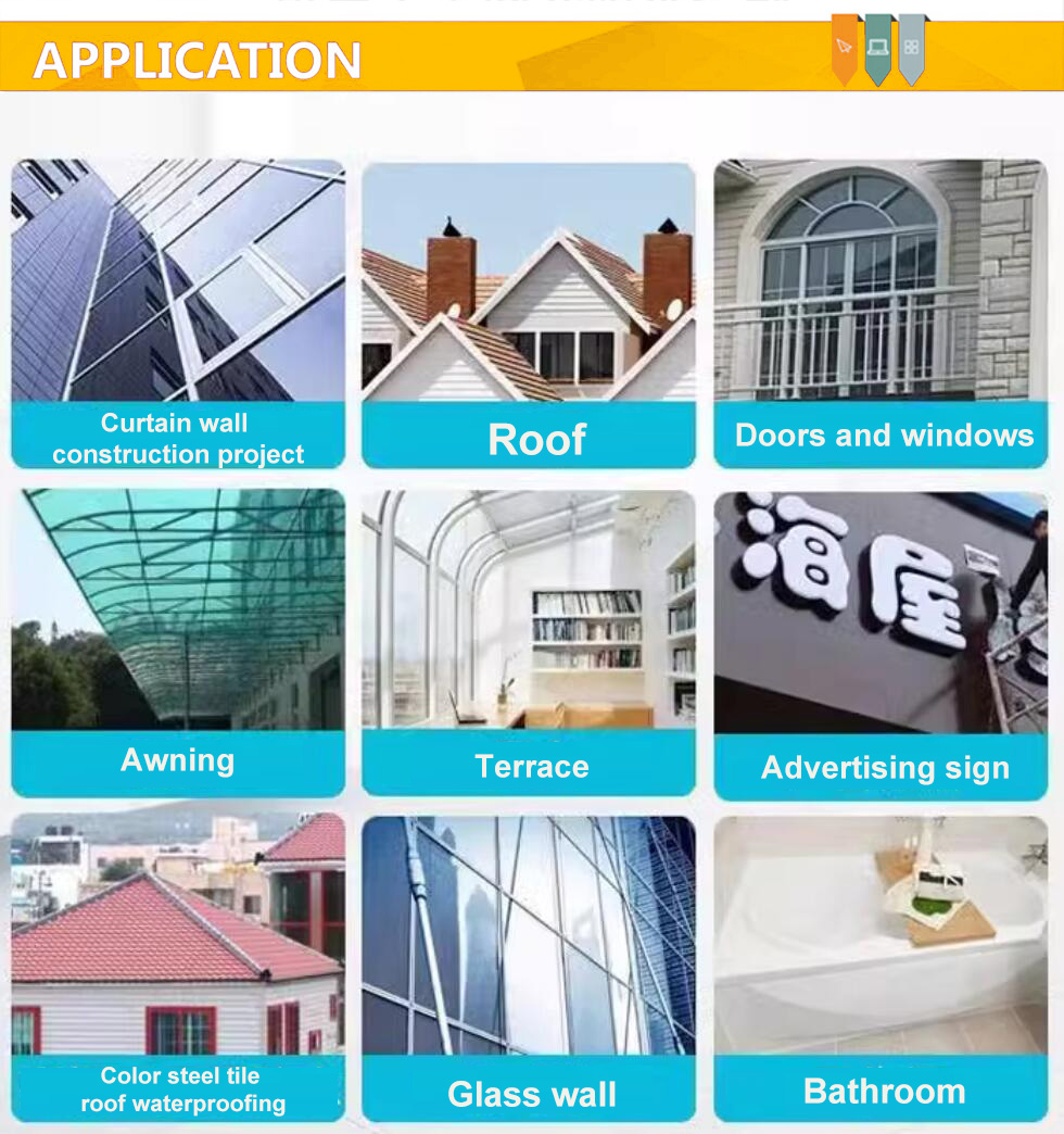 Durable Waterproof GP Silicone Sealant Professional Glass Installation