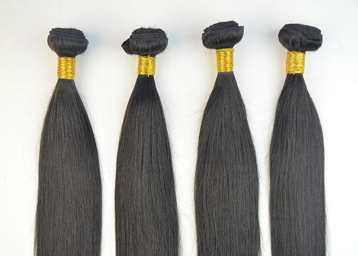 Long Straight Brazilian Virgin Human Hair Extensions Black 12'' - 32''