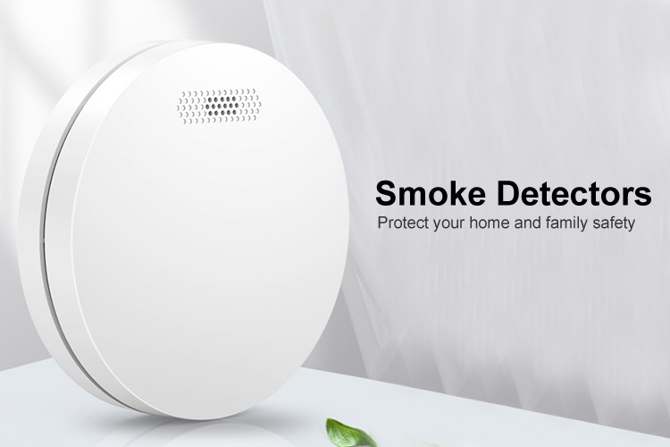 TUV CE Led Smoke Detector Alarm 10 Years Battery Operated 85db Fire Smoke Alarm With Silence Button