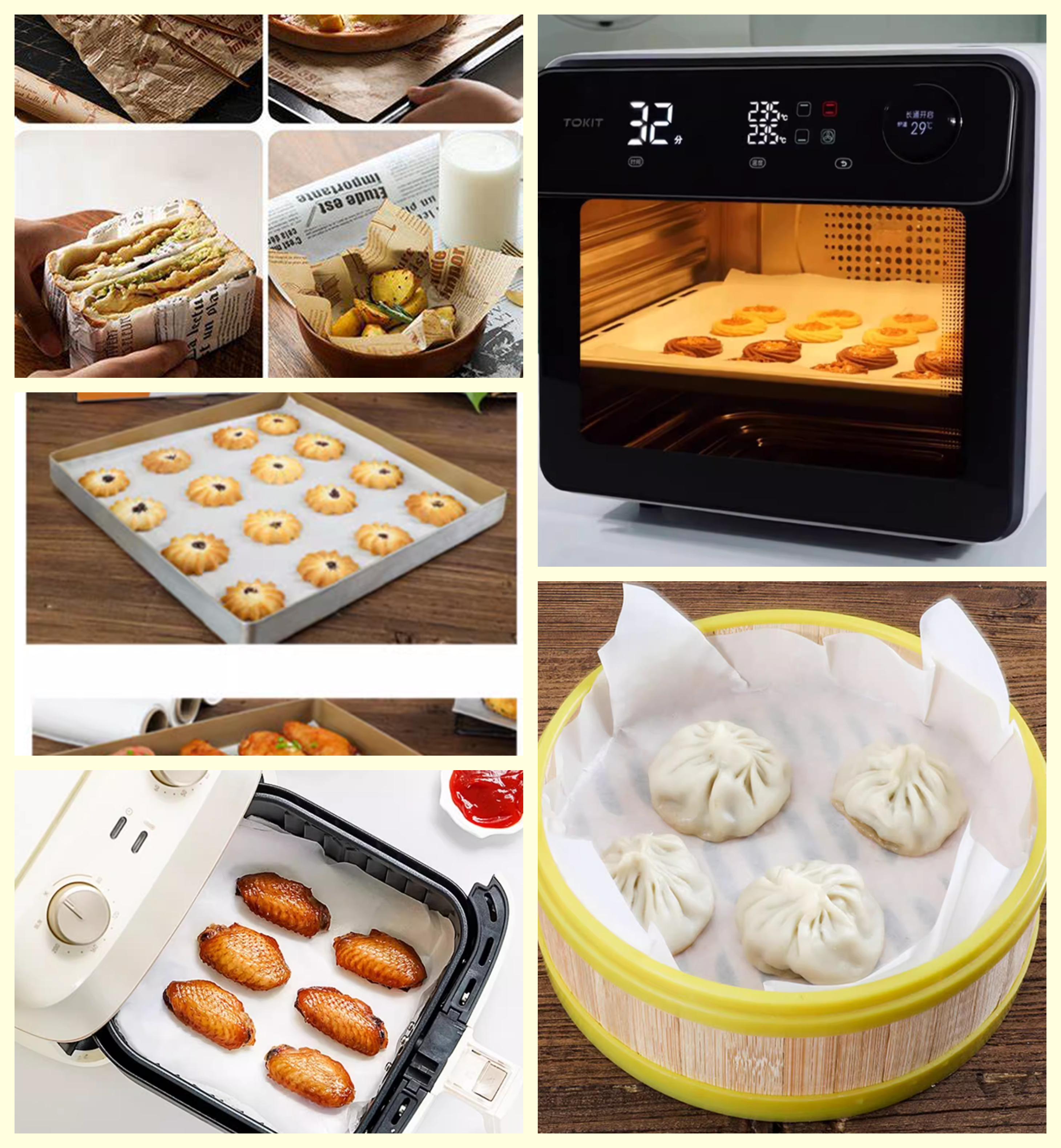 Double Sided Coated White Baking Liner Paper Non- Stick Paper